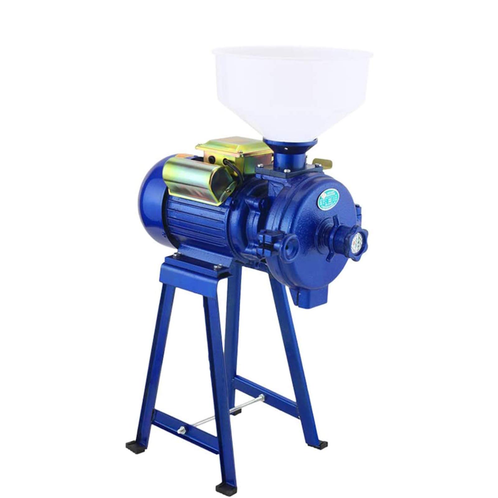 Commercial Electric Grain Mill Grinder - Heavy Duty Dry Grinder for Corn, Wheat, Coffee & Cereals with Funnel | Perfect for Home Brewing, Baking & Farm Use