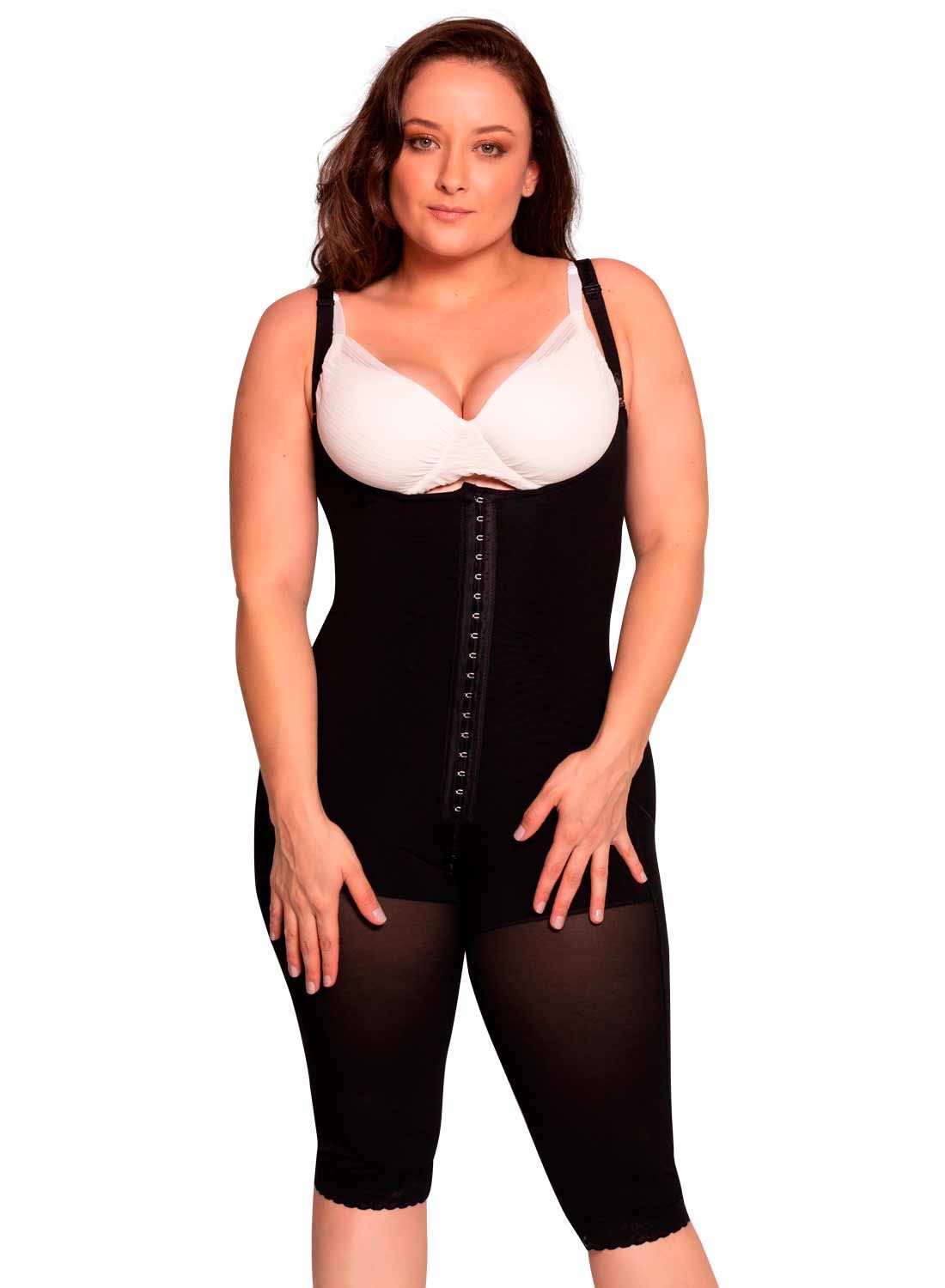 Fajitex Colombian Shapewear for Women - High Compression Post-Surgical Garment, Full Body Shaper Suit for Liposuction Recovery (Black, Large) - Perfect for Postpartum, Weight Loss & Body Contouring