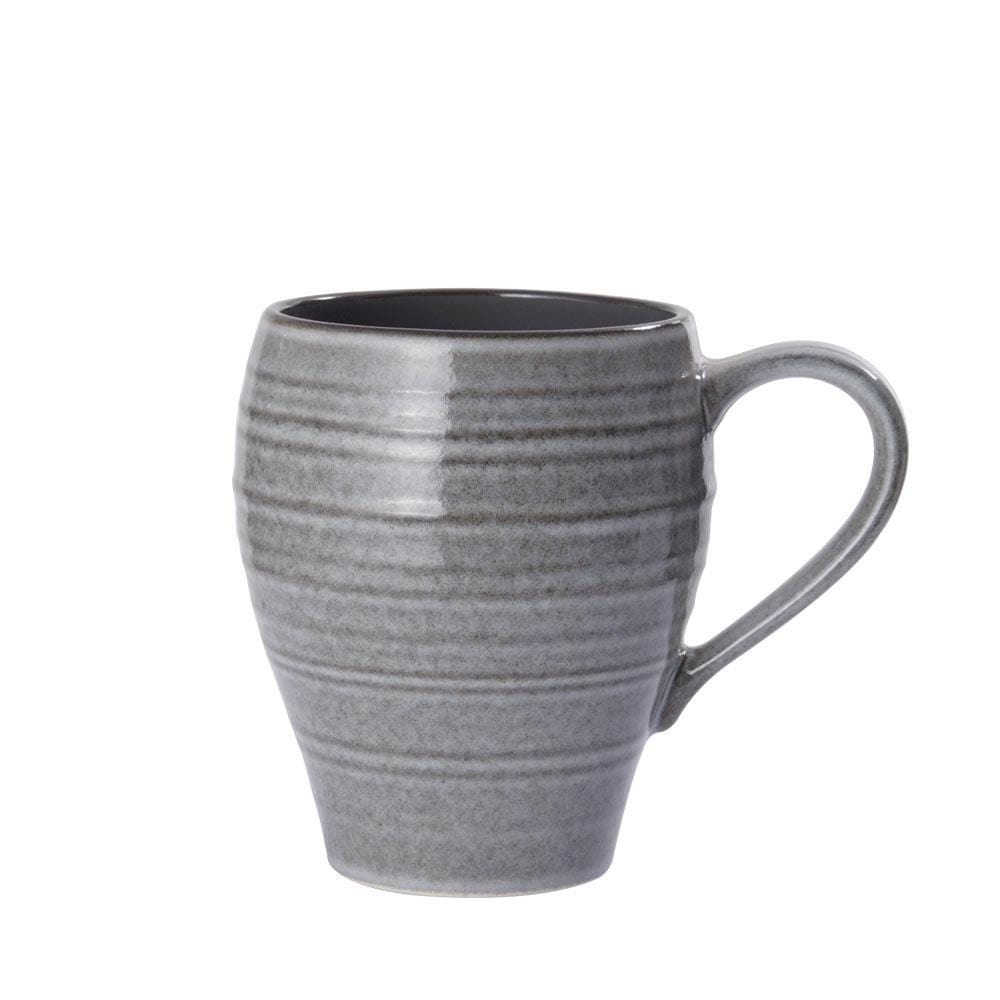 Swirl Speckle Graphite 16-Piece Dinnerware Set - Service for 4 - Elegant Stoneware Plates, Bowls & Mugs - Perfect for Family Dinners, Entertaining Guests & Restaurant-Style Dining
