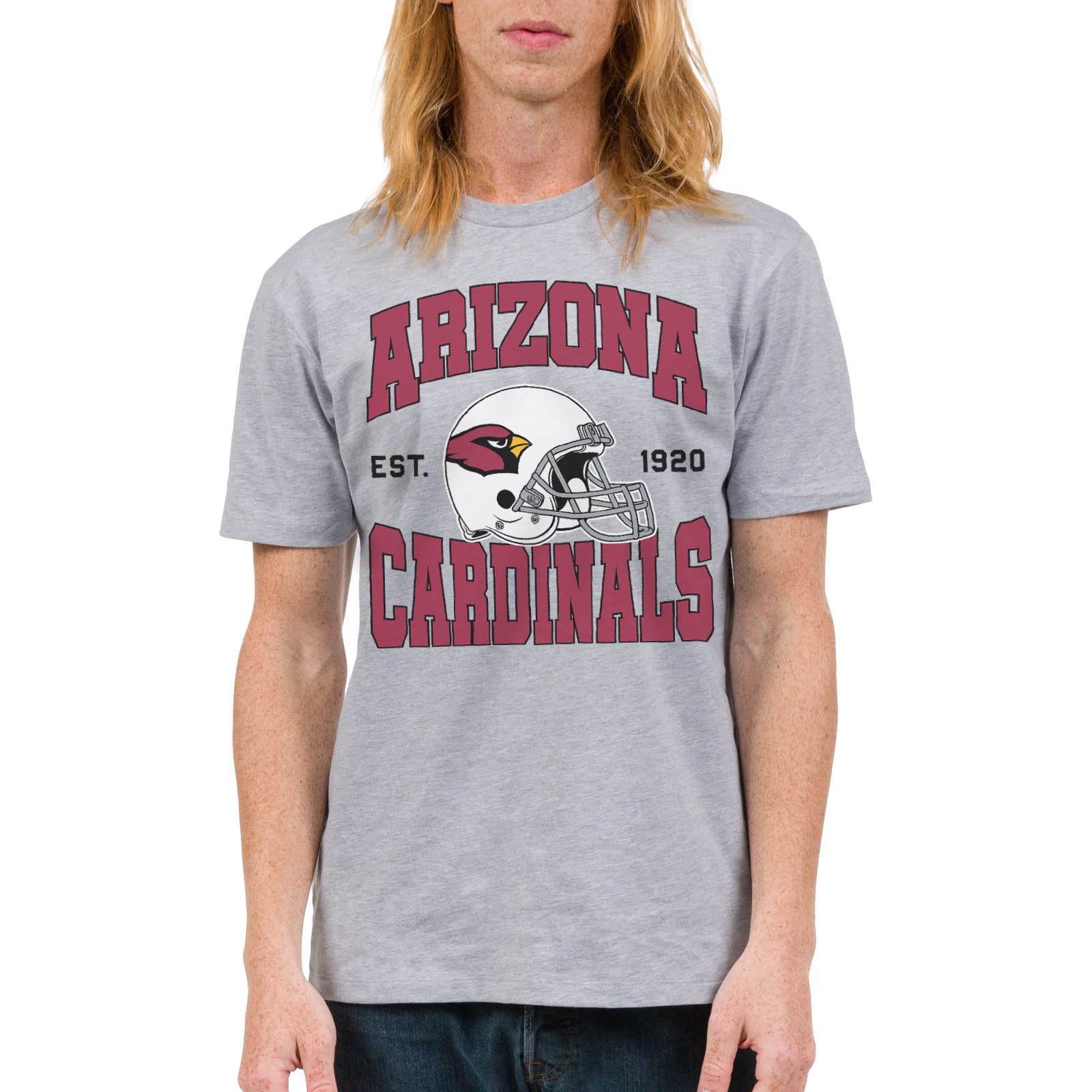 Officially Licensed NFL Team Helmet Short Sleeve T-Shirt for Men & Women - Junk Food Clothing x NFL Collaboration - Football Fan Apparel for Game Day & Casual Wear
