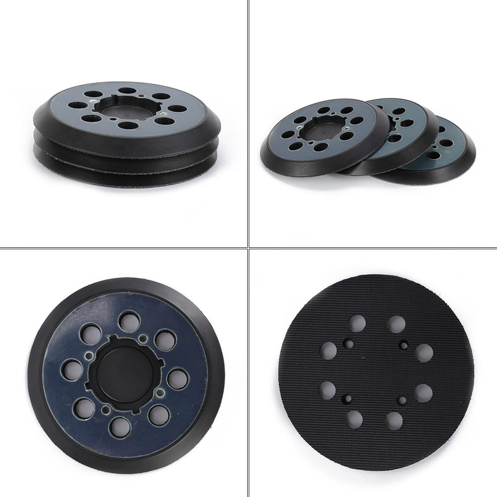 3Pcs 5 Inch Sanding Pads with 8-Hole Hook & Loop Backing - Premium Sanding Discs for Wood, Metal & Auto Polishing - Perfect for DIY Projects & Professional Use