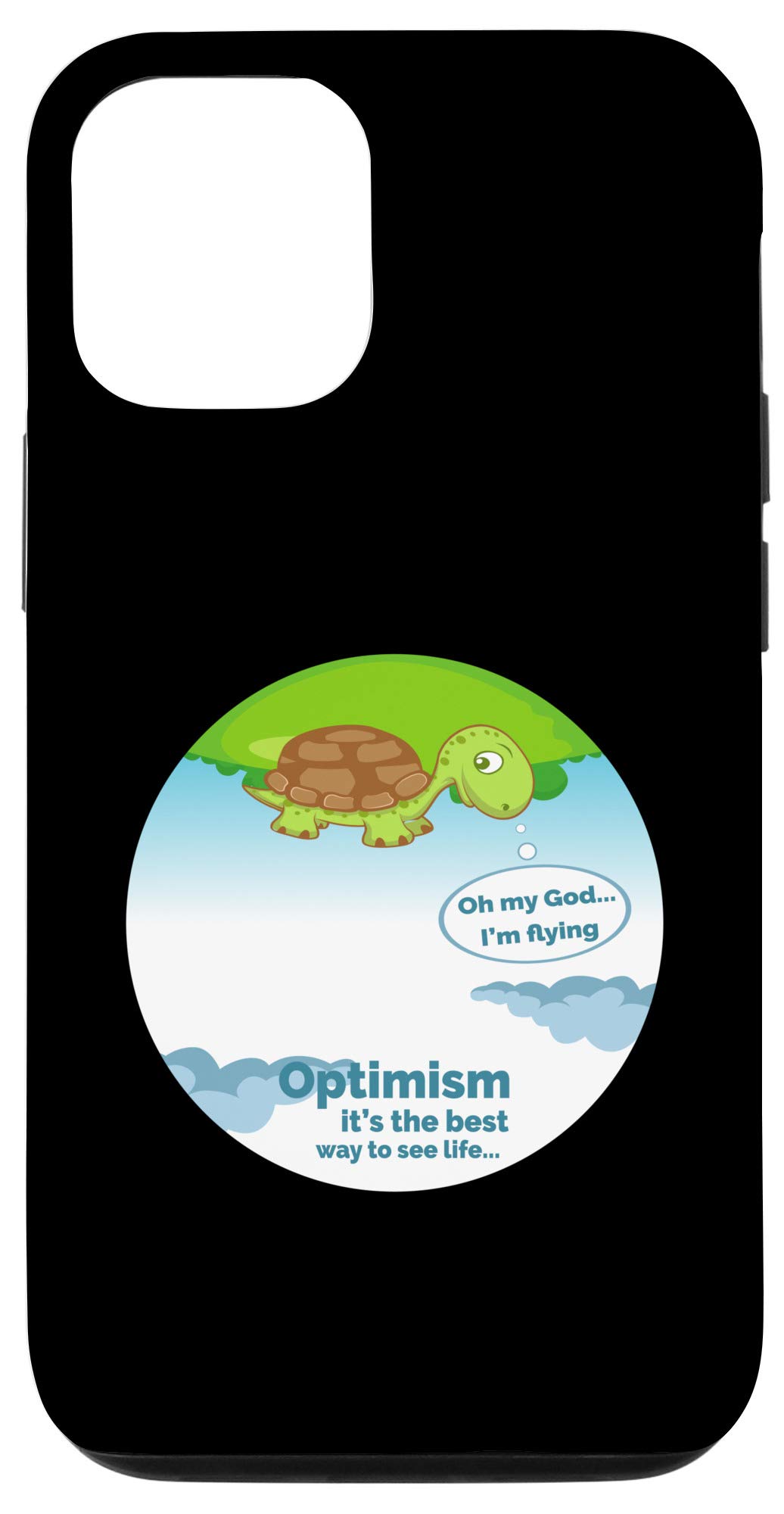 iPhone 12/12 Pro Case - Shockproof Protective Cover with Optimistic Design for Daily Use, Work & Travel