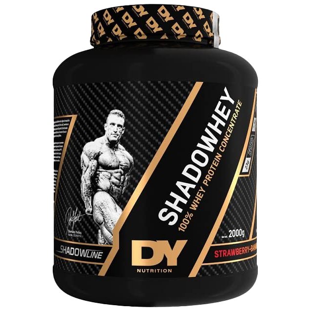 Dorian Yates DY Nutrition Shadowhey Protein Concentrate 2kg (4.4 lbs) - Strawberry Banana Flavor for Muscle Recovery & Workout Supplement | Gym, Bodybuilding, Post-Workout Nutrition