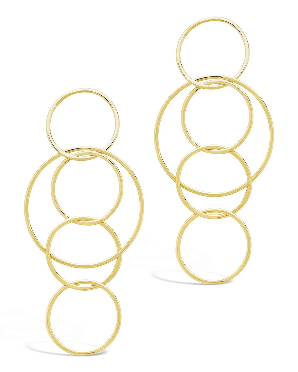 Linked Hoop Drop Earrings for Women - Trendy Gold & Silver Dangle Earrings for Everyday Wear, Parties & Special Occasions