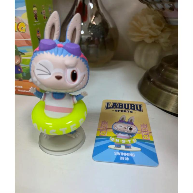 Labubu The Monsters Sports Series Secret SWIMMING Action Figure - Collectible Vinyl Art Toy for Display & Gifts | Perfect for Anime Fans, Home Decor, and Office Desk Collection