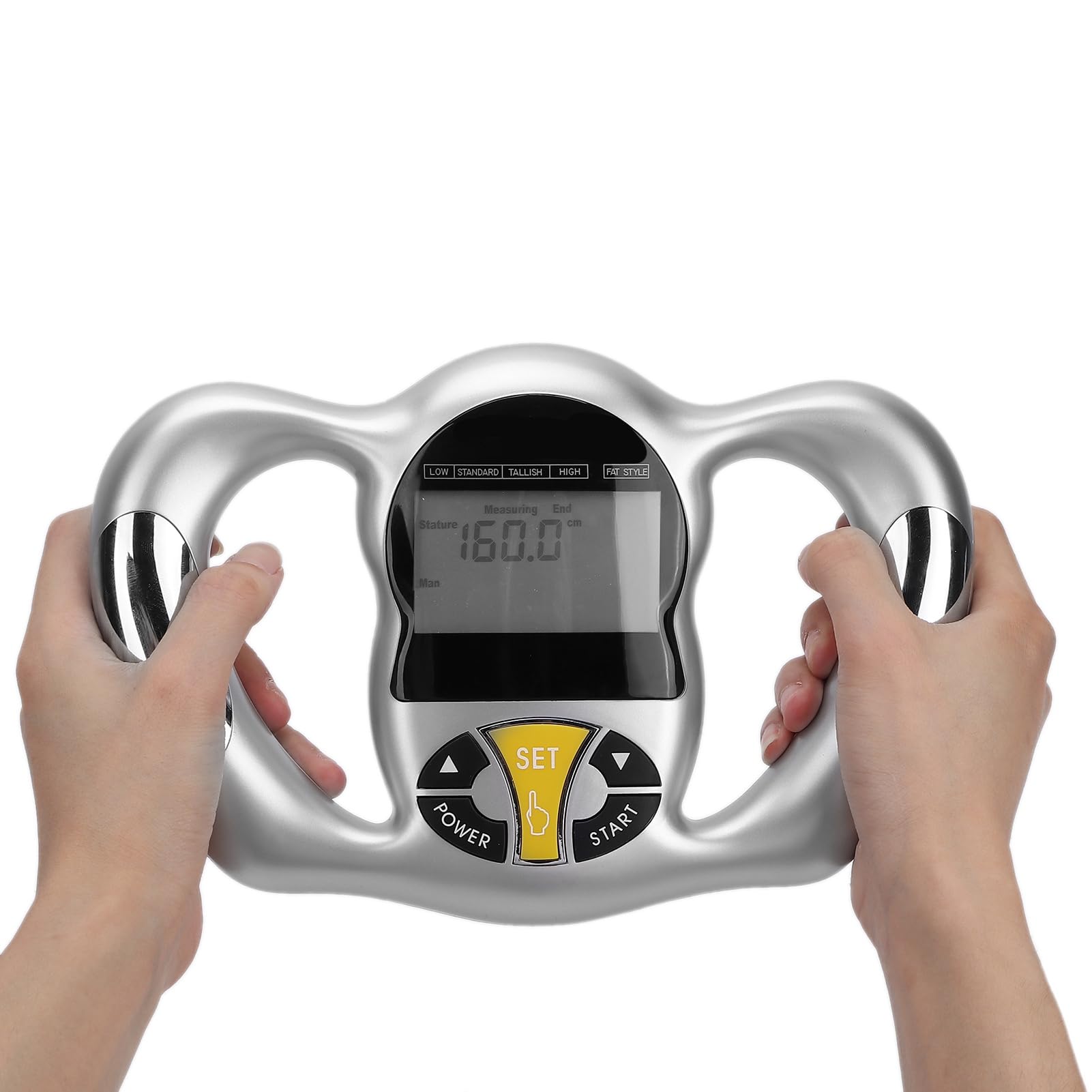 Digital Body Fat Analyzer - Handheld BMI & Calorie Monitor with LCD Screen for Weight Loss, Fitness Tracking - Perfect for Home Gym, Personal Health & Wellness Routines