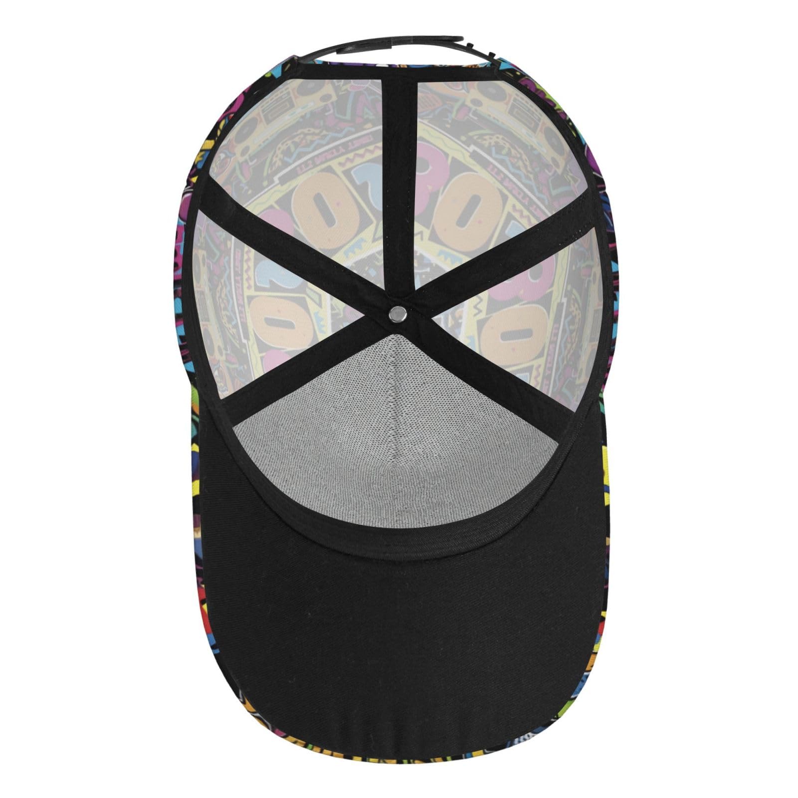 80s 90s Retro Vintage Baseball Cap - Adjustable Unisex Party Hat for Men & Women - Perfect for Halloween Costumes, Themed Parties and Nostalgic Fashion