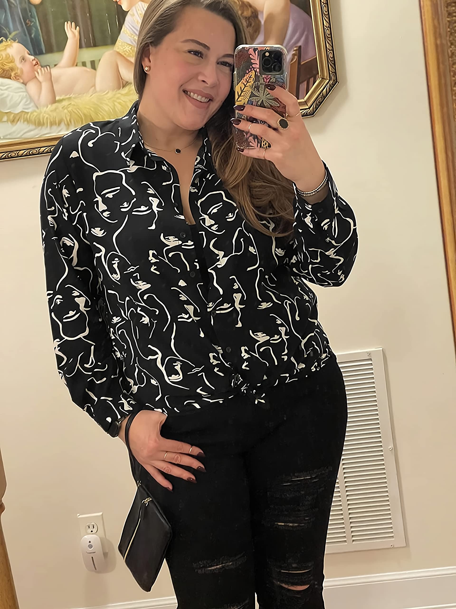Women's Fashion Blouses - Elegant Long Sleeve Button Down Shirts for Dressy & Casual Wear | Perfect for Office, Date Night & Everyday Outfits