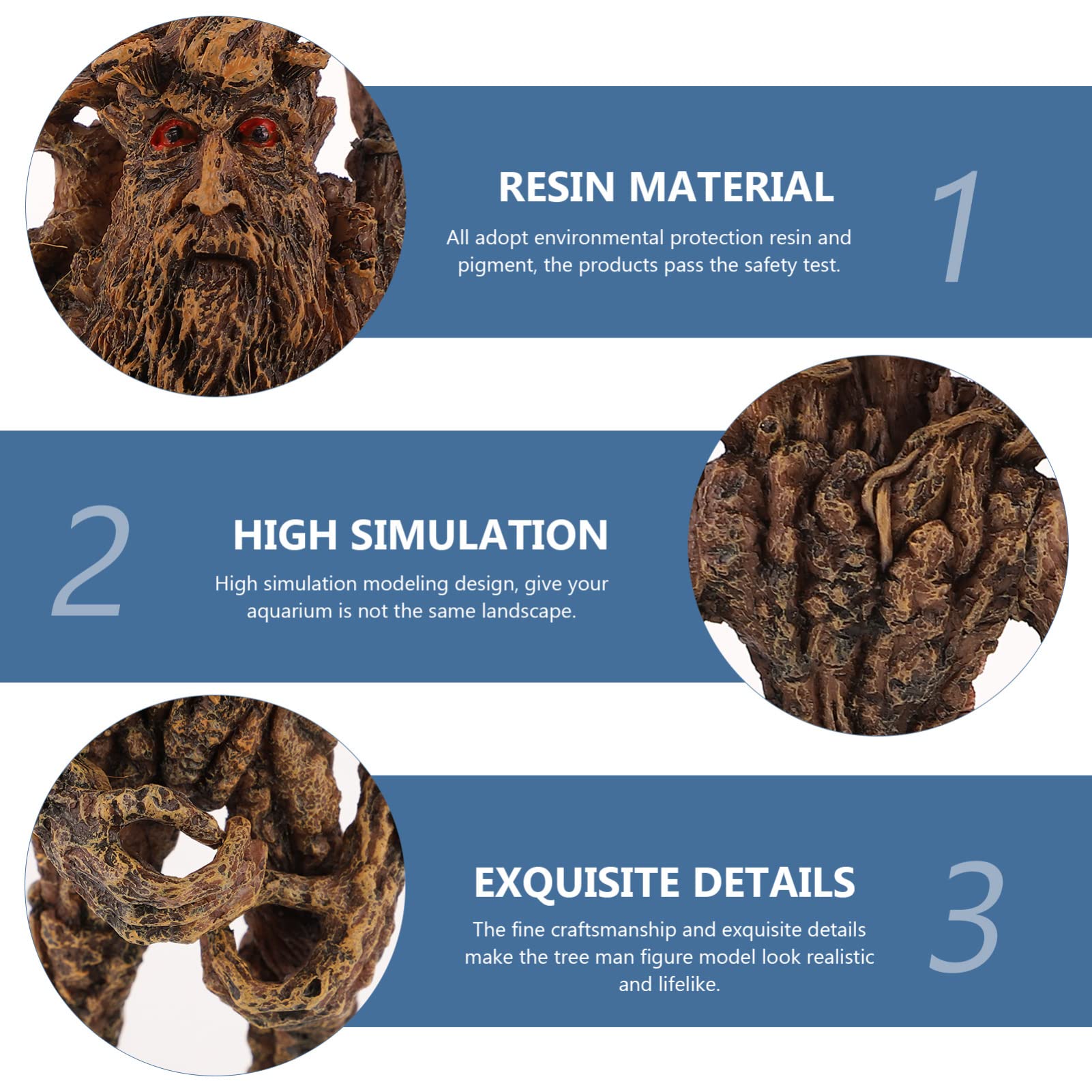 Zerodeko Aquarium Decor - Resin Treeman Ornament for Fish Tank, Betta Fish - Freshwater & Saltwater Use