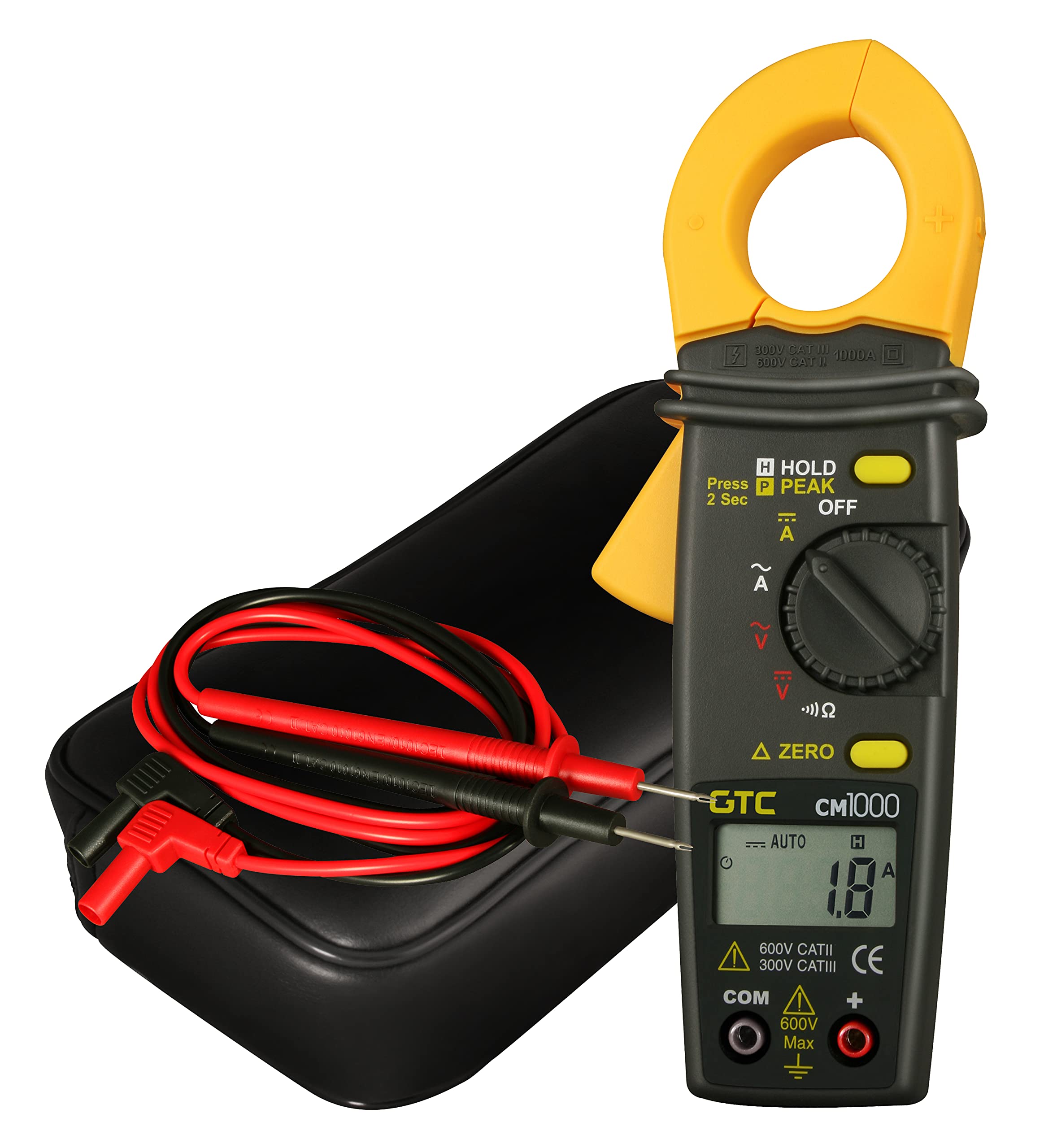 GTC CM1000 1000A AC/DC Digital Clamp Meter - True RMS Current Tester for Electricians, HVAC & Automotive Diagnostics by General Technologies Corp