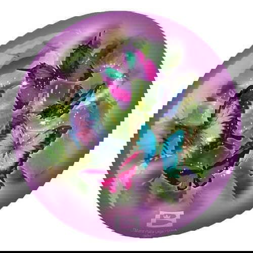 Brunswick Butterflies Glow Viz-A-Ball Bowling Ball - High Performance Reactive Resin for Strikes & Spares, Perfect for League Play & Night Bowling
