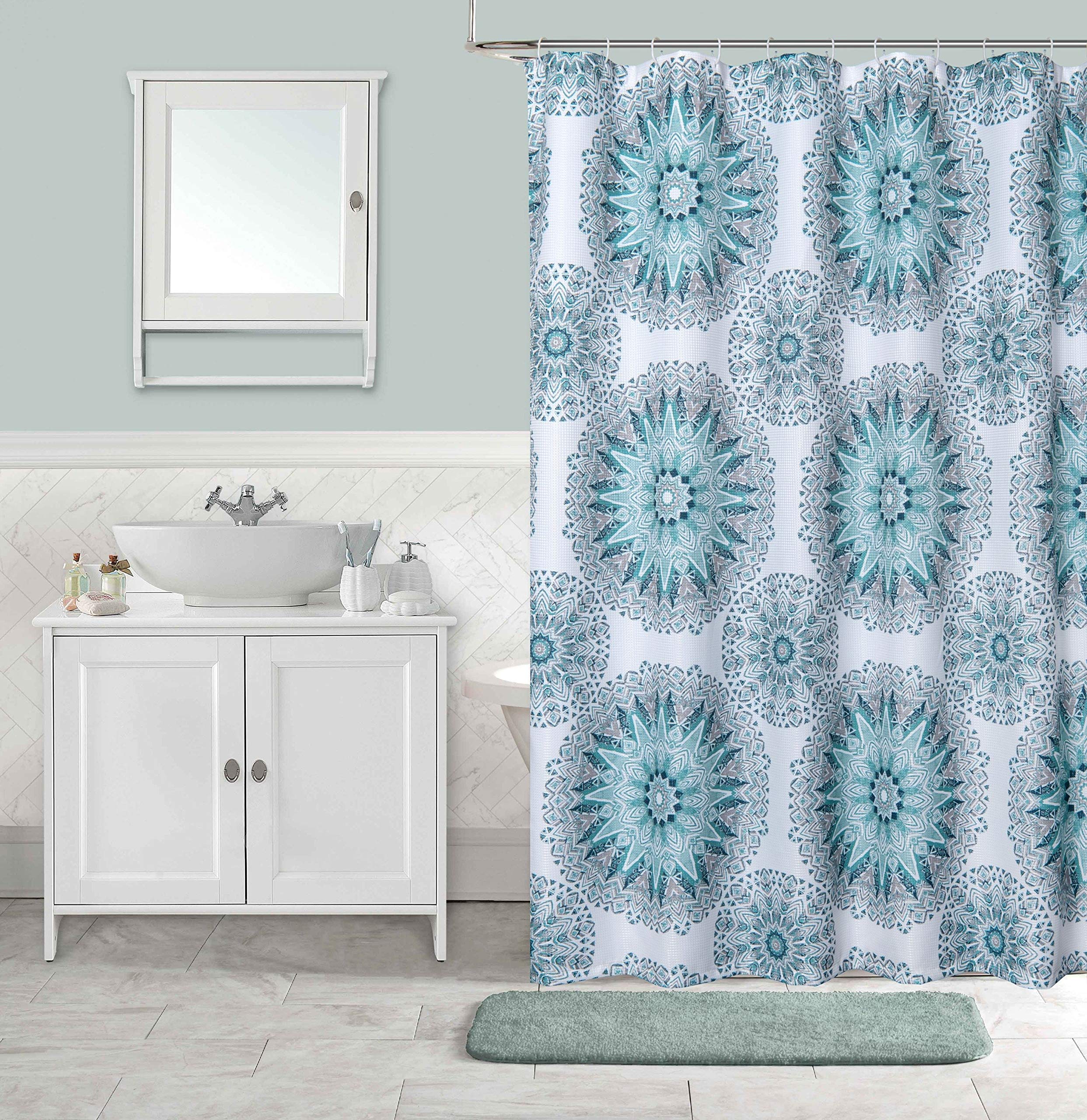 3D Textured Waffle Weave Shower Curtain - 70