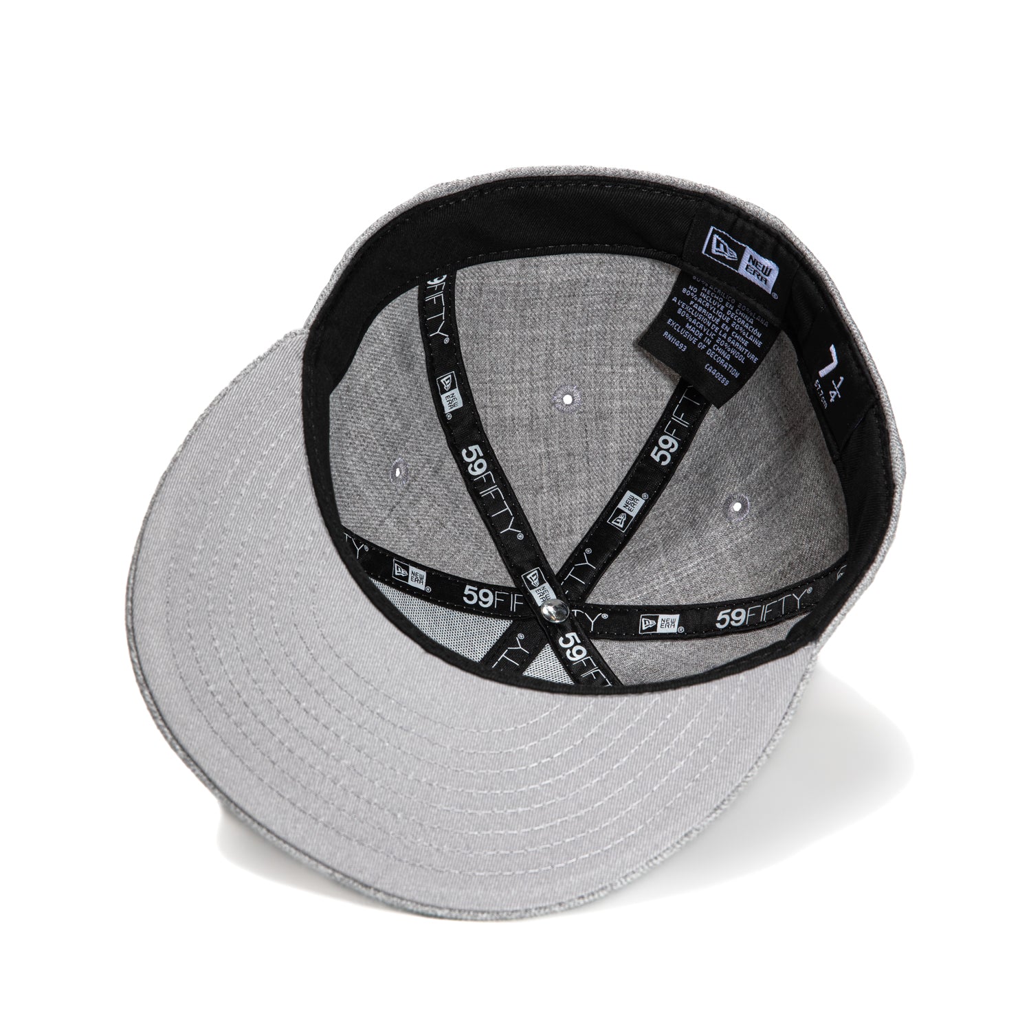 New Era 59Fifty Blank Fitted Hat - Heather Gray Adjustable Baseball Cap for Men & Women - Perfect for Sports, Casual Wear & Street Fashion