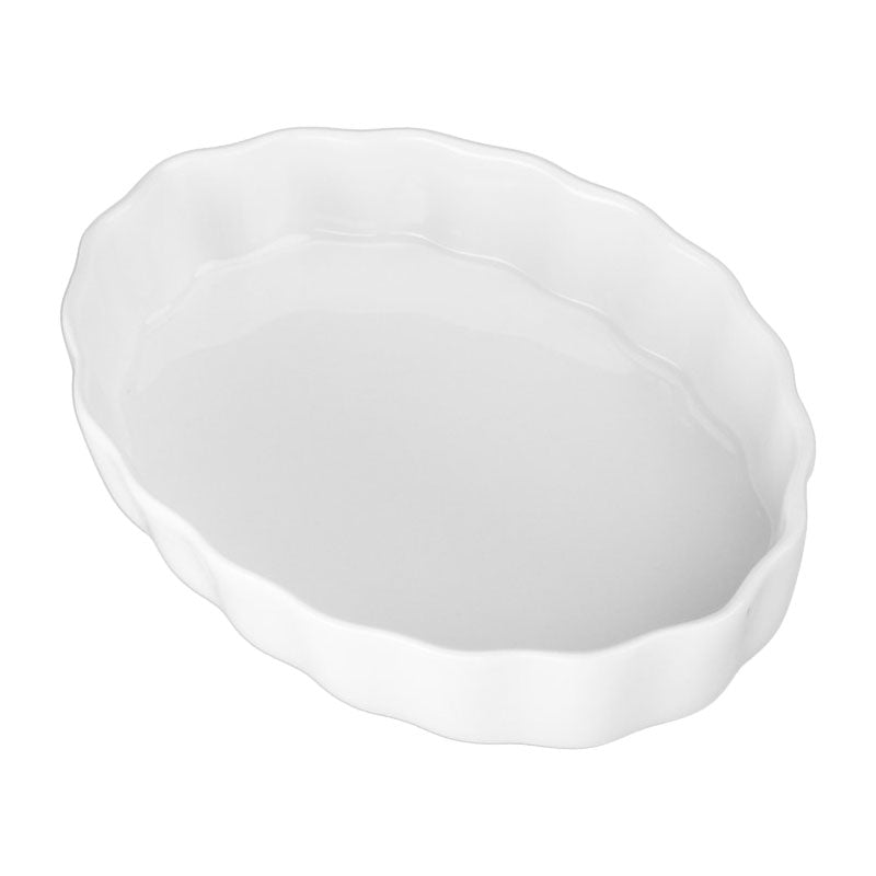BIA Cordon Bleu 8 oz Oval Quiche Dish Set of 4 - Perfect for Baking Mini Quiches, Tarts, and Desserts