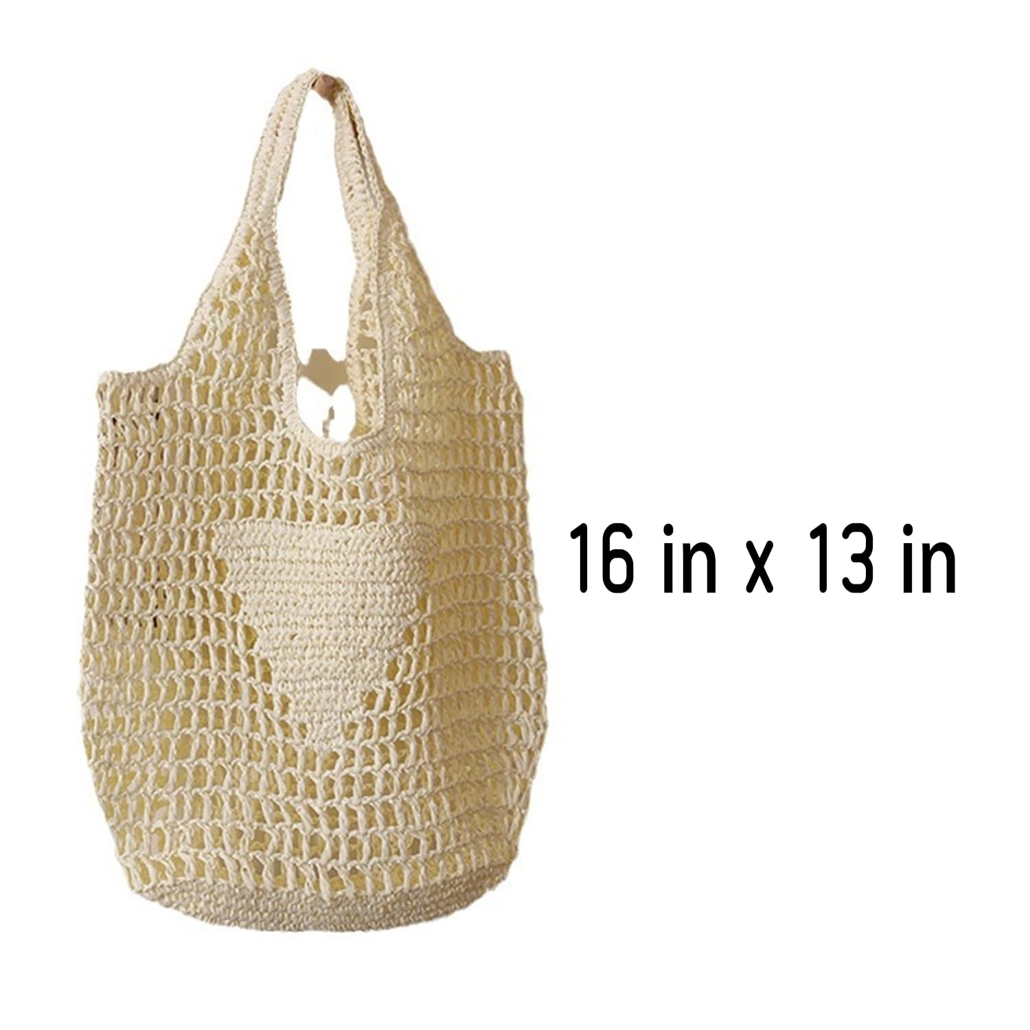 Customizable Personalized Women's Straw Mesh Tote Bag - Breathable Hollowed Out Beach Bag for Sunbathing, No Sand or Gravel Carry - Summer Shoulder Bag with Name Embroidery | Perfect for Beach Vacations, Pool Parties & Outdoor Picnics