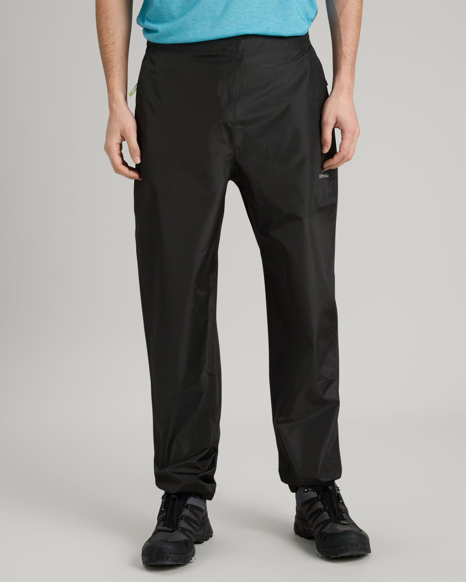 Waterproof 2-Layer Pocket Rain Pants for Men & Women - Black - Perfect for Hiking, Cycling & Outdoor Activities