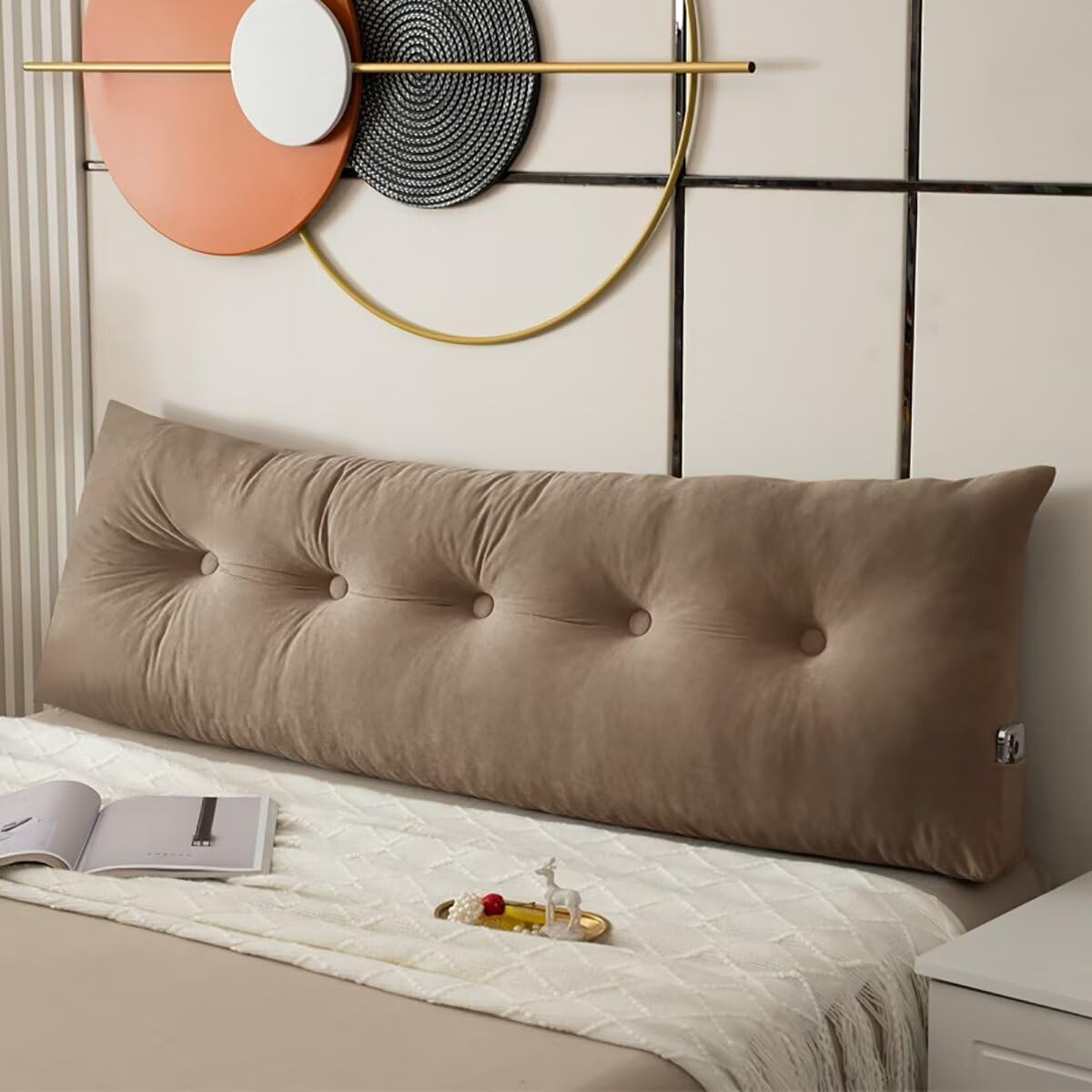 **Triangular Wedge Pillow for Bed - 39x16x5in Headboard Support, Reading & Backrest Cushion, Gap Filler for Daybeds & Sofas - Perfect for Reading, Lounging, and Back Pain Relief**