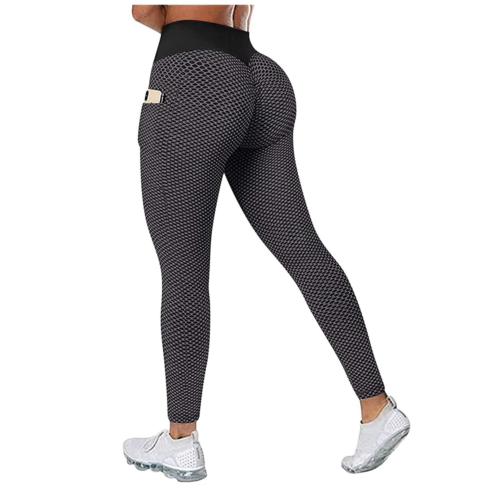 Ladmiple 2-Pack Women's High Waisted Leggings - Tummy Control & Butt Lifting Yoga Pants with Pockets for Workout, Gym, Running & Everyday Wear