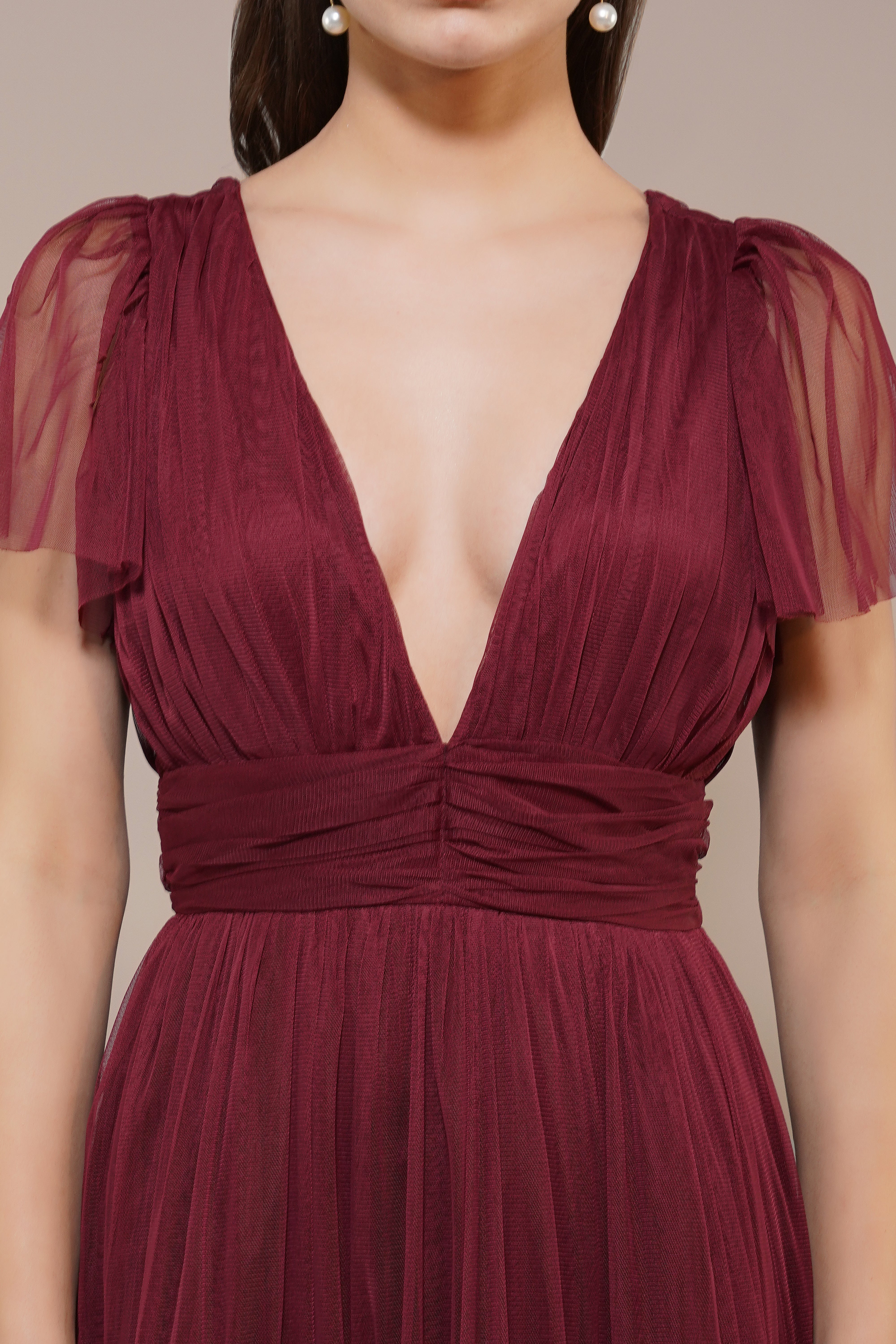 Elegant Madison Burgundy Bridesmaid Dress - A-Line Floor-Length Formal Gown for Weddings, Prom & Special Occasions