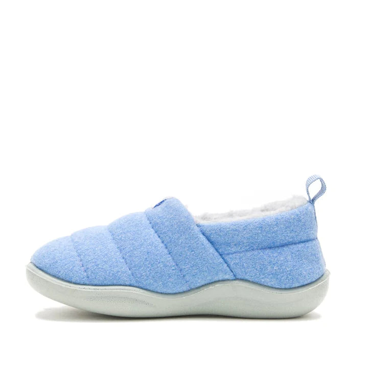 Kamik Light Blue CozyChalet Kids' Winter Slippers - Warm Fleece-Lined Indoor/Outdoor House Shoes for Boys & Girls - Perfect for Cold Weather, Home, School & Playtime