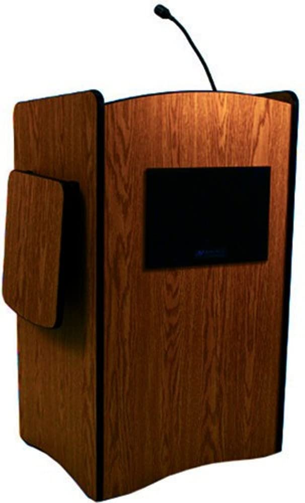 Wireless Multimedia Computer Lectern with Built-in Sound System - Perfect for Conference Rooms, Classrooms, and Home Offices