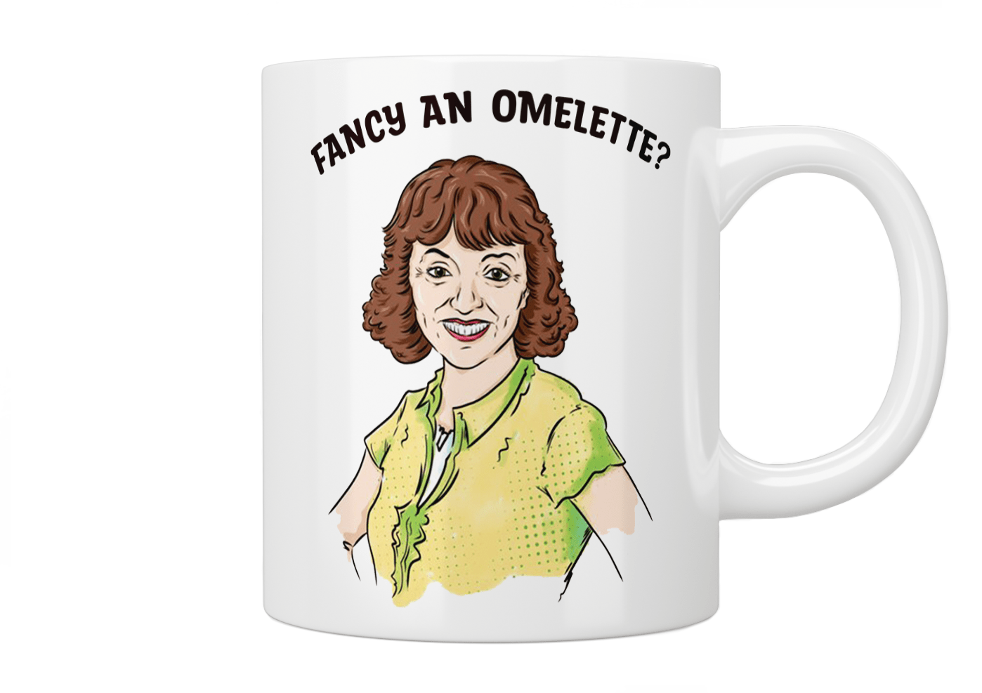 Gavin and Stacey 'Fancy An Omelette?' Gwen Coffee Mug - Perfect for British TV Show Fans & Tea/Coffee Lovers at Home or Office