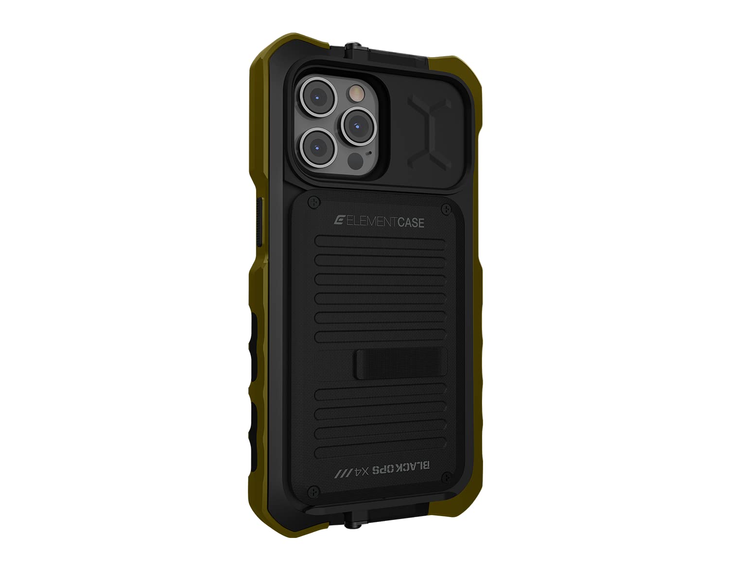 Element Case Black Ops Tactical Shockproof iPhone 13 Pro Max Case with Wallet & Kickstand - OD Green (EMT-322-252FV-02) | Rugged Protection for Outdoor Adventures, Military Use & Daily Commute