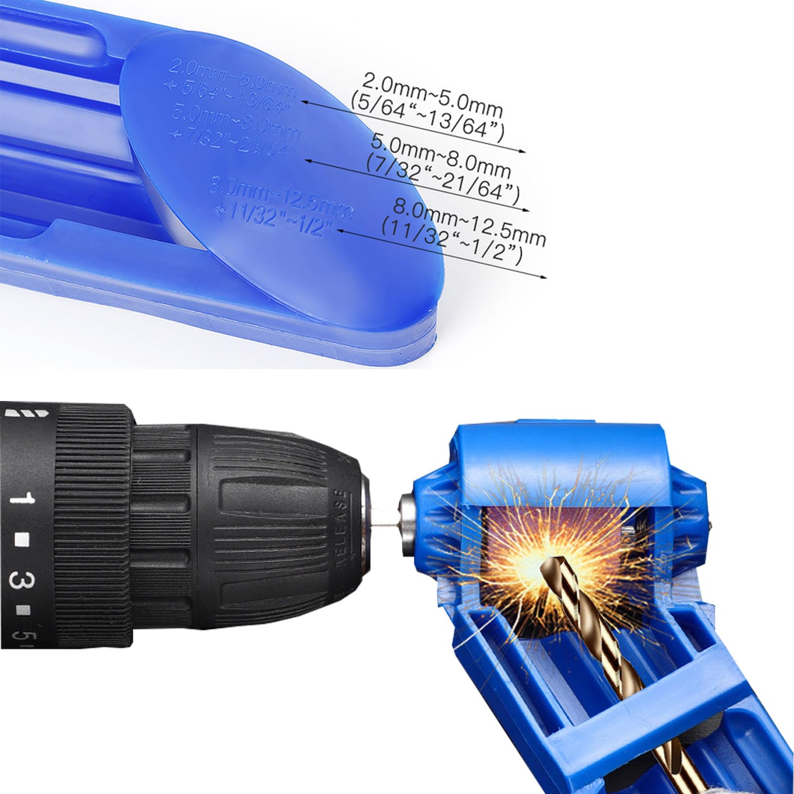 Diamond Drill Bit Sharpener - Portable Drill Bit Sharpening Tool with Diamond Grinding Wheel for Metal & Iron Drills | Perfect for DIY, Woodworking & Metalworking Projects