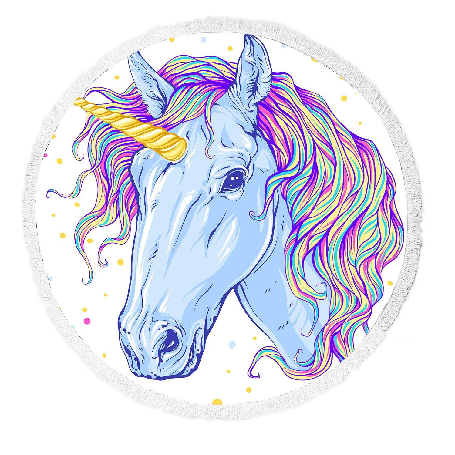ECZJNT Soft Unicorn Beach Towel - Large Waterproof Sandproof Blanket for Yoga, Picnic & Outdoor Activities - Quick Dry Lightweight Travel Mat for Beach, Pool, Camping & Lounging