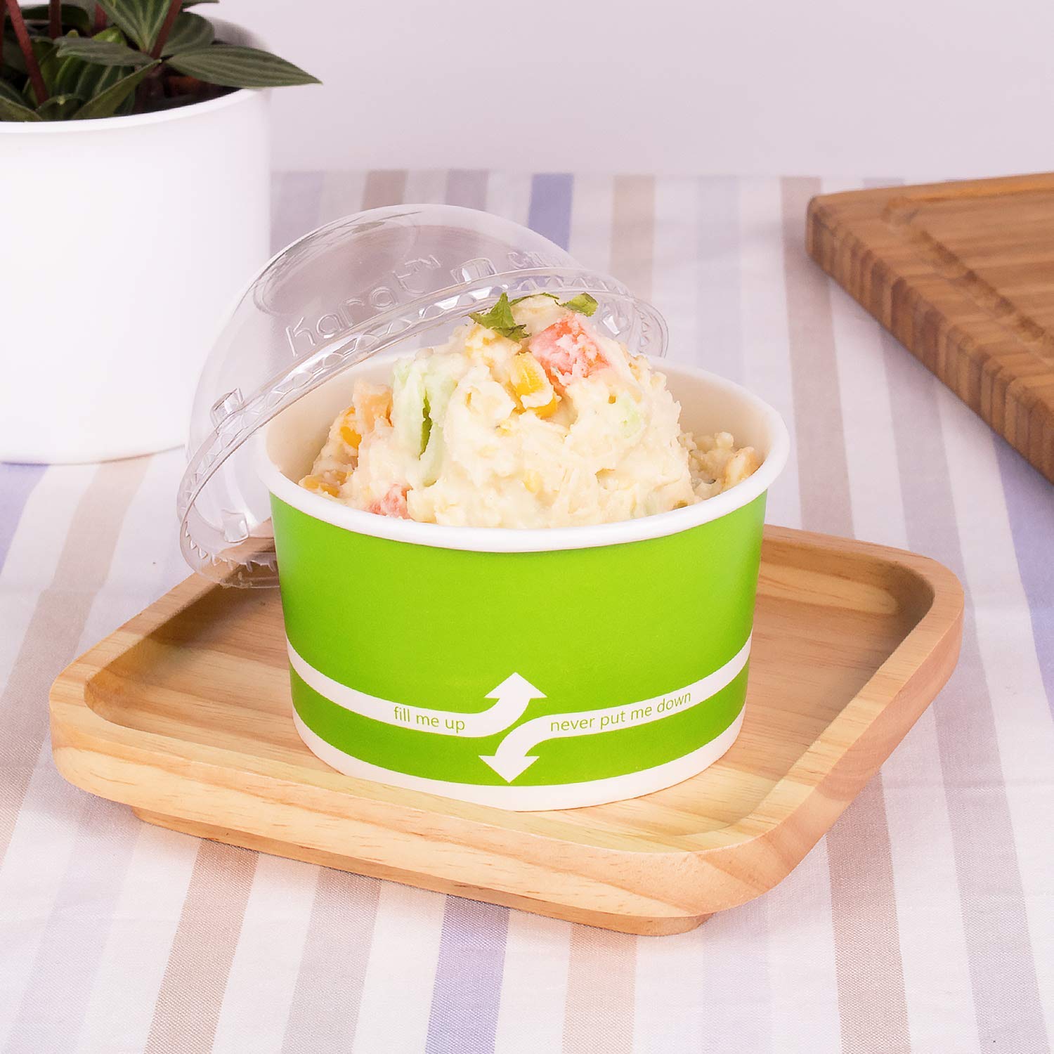 5oz (1000 ct) Green Paper Ice Cream Cups - Disposable Hot & Cold Food Containers for Ice Cream, Gelato, Yogurt, Snacks - Perfect for Parties, Dessert Shops & Catering Events
