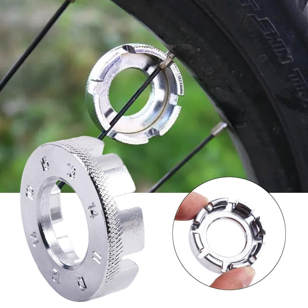 5 Pack Bike Spoke Wrench Tool - Professional Bicycle Wheel Spoke Truing Kit for Adjusting Cycling Wheel Tension - Perfect for Road Bikes, Mountain Bikes & BMX Maintenance & Repair