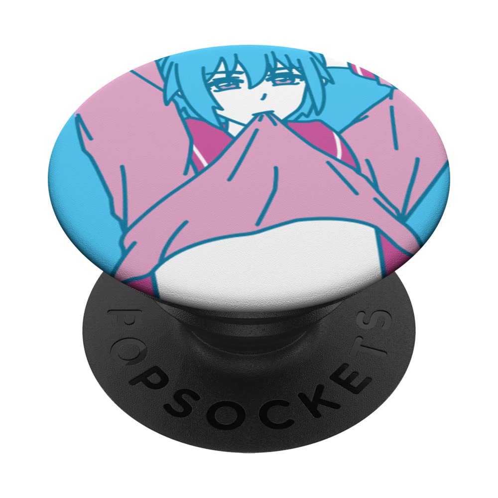 Pastel Aesthetic Yaoi Anime Boy Crossdressing PopSockets - Swappable PopGrip for Phones & Tablets - Perfect for Anime Fans, Cosplay Enthusiasts & LGBTQ+ Pride Accessories
