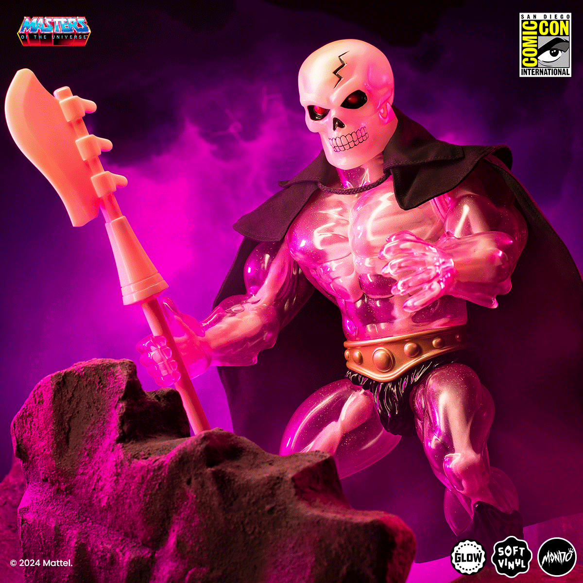 Masters of the Universe Scareglow Soft Vinyl Figure - Cherry Blossom Glow in The Dark Collectible Toy | Perfect for Display, Gift Giving & He-Man Fans Collection