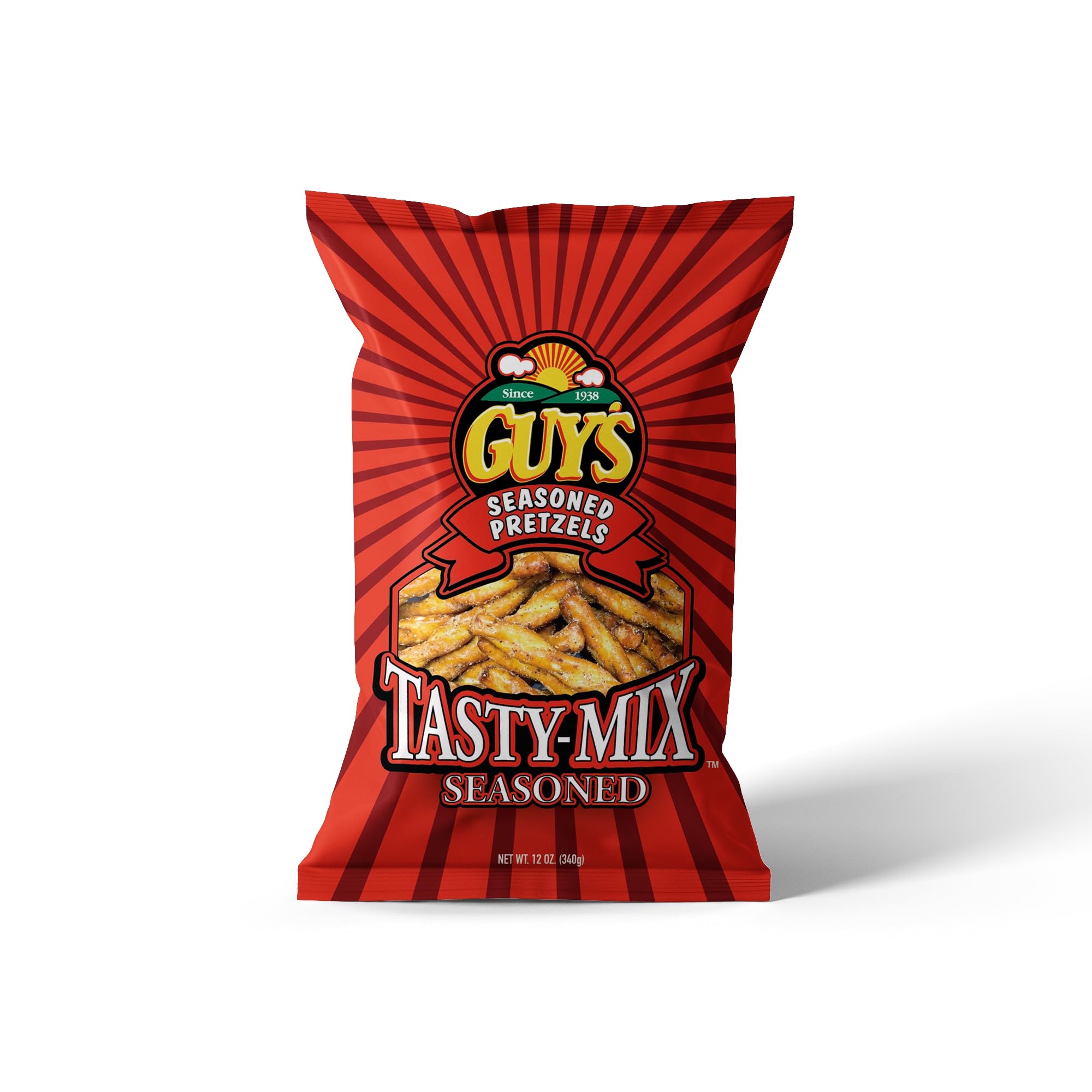 Guy’s Snacks Hometown Pretzels — Healthy & Salty Pretzel Snacks — Seasoned Tasty Snack Pack — Bulk Office Snacks (12 oz Bag, Pack of 8) — Perfect for Parties, Work Breaks & On-the-Go Snacking