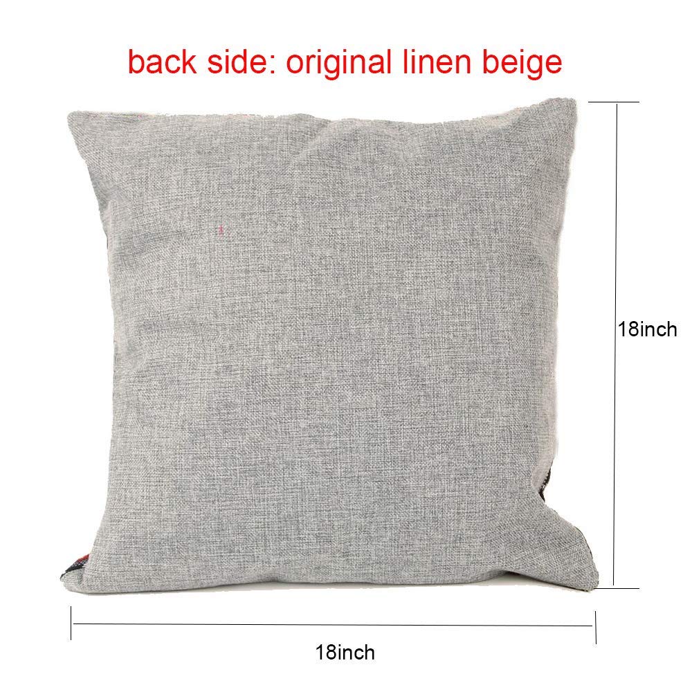 Freeas Set of 4 Bohemian Retro Stripe Decorative Throw Pillow Covers - Cotton Linen Blend Couch Sofa Bed Pillowcases for Living Room, Bedroom & Home Decor
