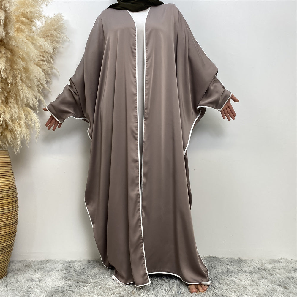 Elegant Bisht 2-Piece Abaya Set in Taupe - Modest Islamic Women's Dress for Prayer, Special Occasions & Everyday Wear