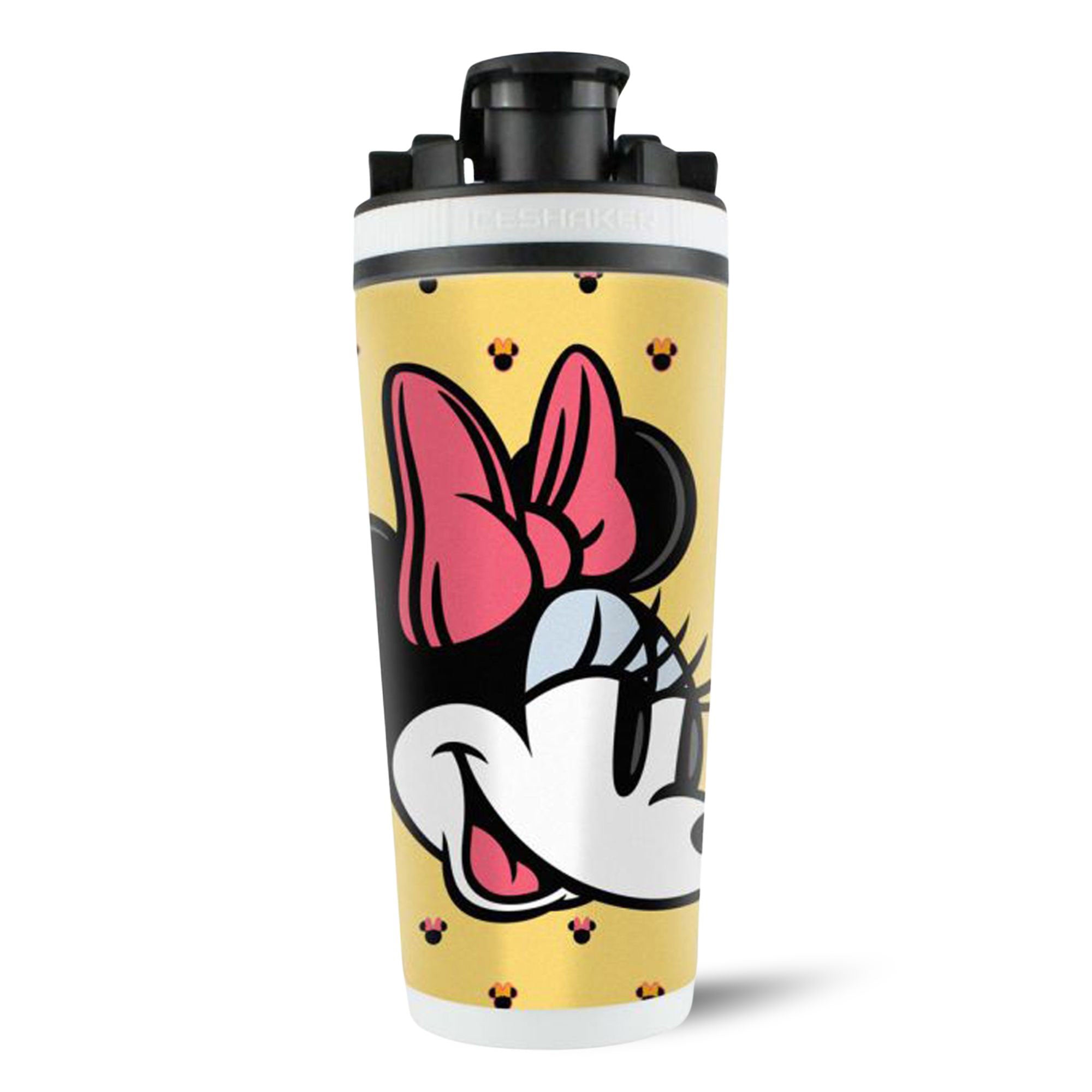 Disney Minnie Mouse 4D Ice Shaker Tumbler - 20oz Insulated Stainless Steel Cup with Lid & Straw - Perfect for Kids Drinks, Smoothies, and Iced Coffee at School or Parties