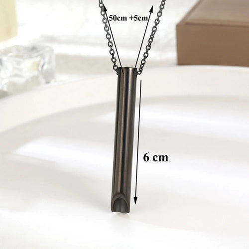 Stainless Steel Anxiety Relief Breathing Necklace for Women - Calming Stress & Anxiety Jewelry - Perfect for Meditation, Yoga, and Daily Wear
