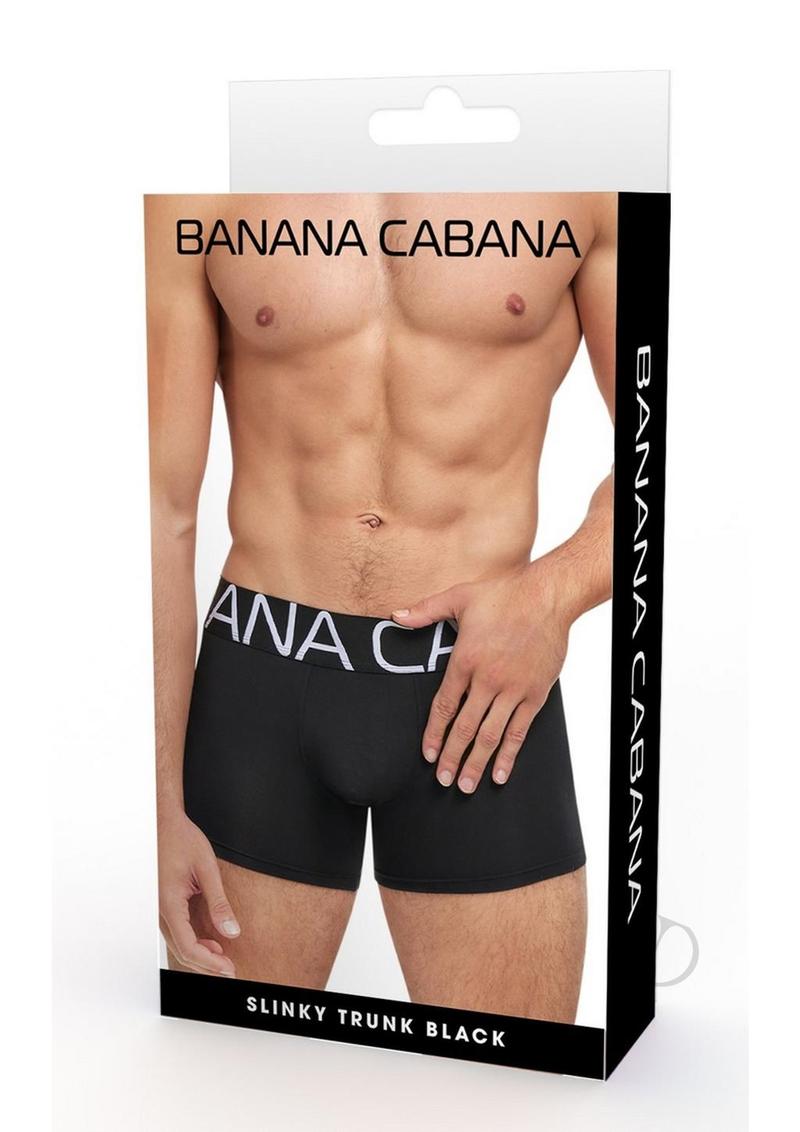 Banana Cabana Swim Trunks for Men - S/M Size - Black - Perfect for Beach, Pool, and Summer Vacations
