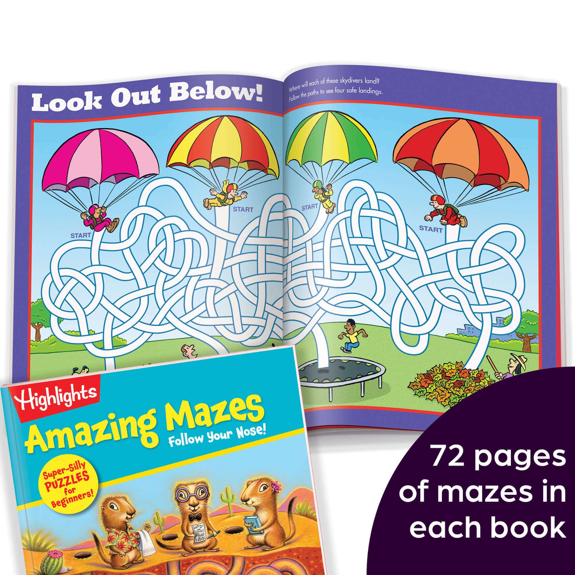 Amazing Mazes Beginner Activity Books for Kids Ages 3-6 | 2-Pack of 144 Page Screen-Free Puzzle Books | Fun & Challenging Learning Games for Preschoolers | Perfect for Travel, Rainy Days & Classroom Activities