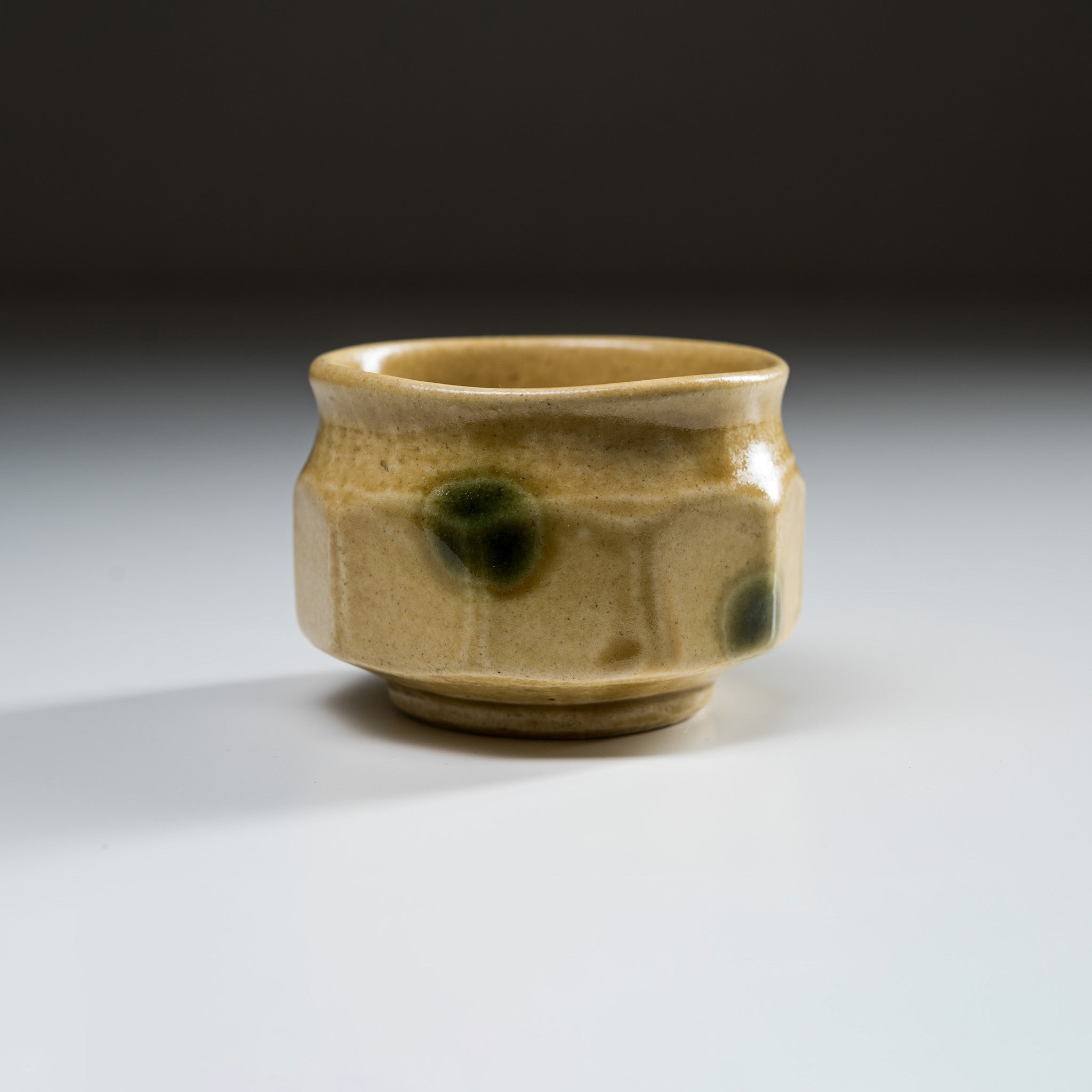 Handcrafted Mino Ware Pottery Sake Cup & Teacup - Traditional Japanese Kogarashi Design - Perfect for Sake Tasting, Tea Ceremonies, and Home Decor