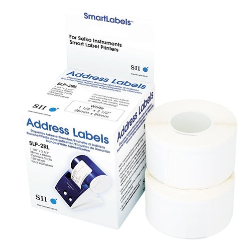 Seiko SLP2RL 28x89mm White Address Labels - Pack of 260 - Premium Shipping Labels for Packages, Envelopes & Business Mail - Perfect for Home, Office & E-commerce Shipping Needs