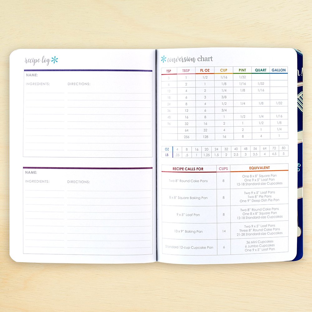 Erin Condren Designer Petite Planner - 28 Page Paperback Meal Planner & Food Journal with Weekly Layouts, Sticker Sheet & Budget Tracker | Perfect for Meal Prepping, Grocery Shopping & Healthy Eating Goals