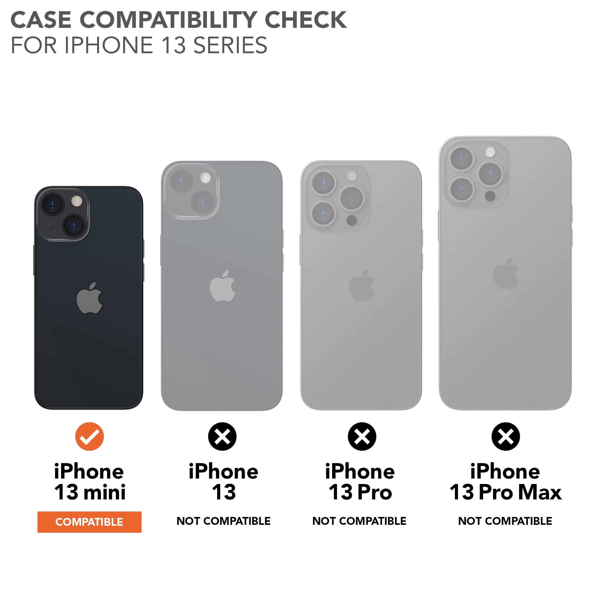 Rokform Crystal Series iPhone 13 Mini Case - Slim Magnetic Case with Roklock Rotating Lock, Double Magnet Plus MagSafe, Drop Tested Armor (Clear) - Perfect for Everyday Use and Outdoor Adventures