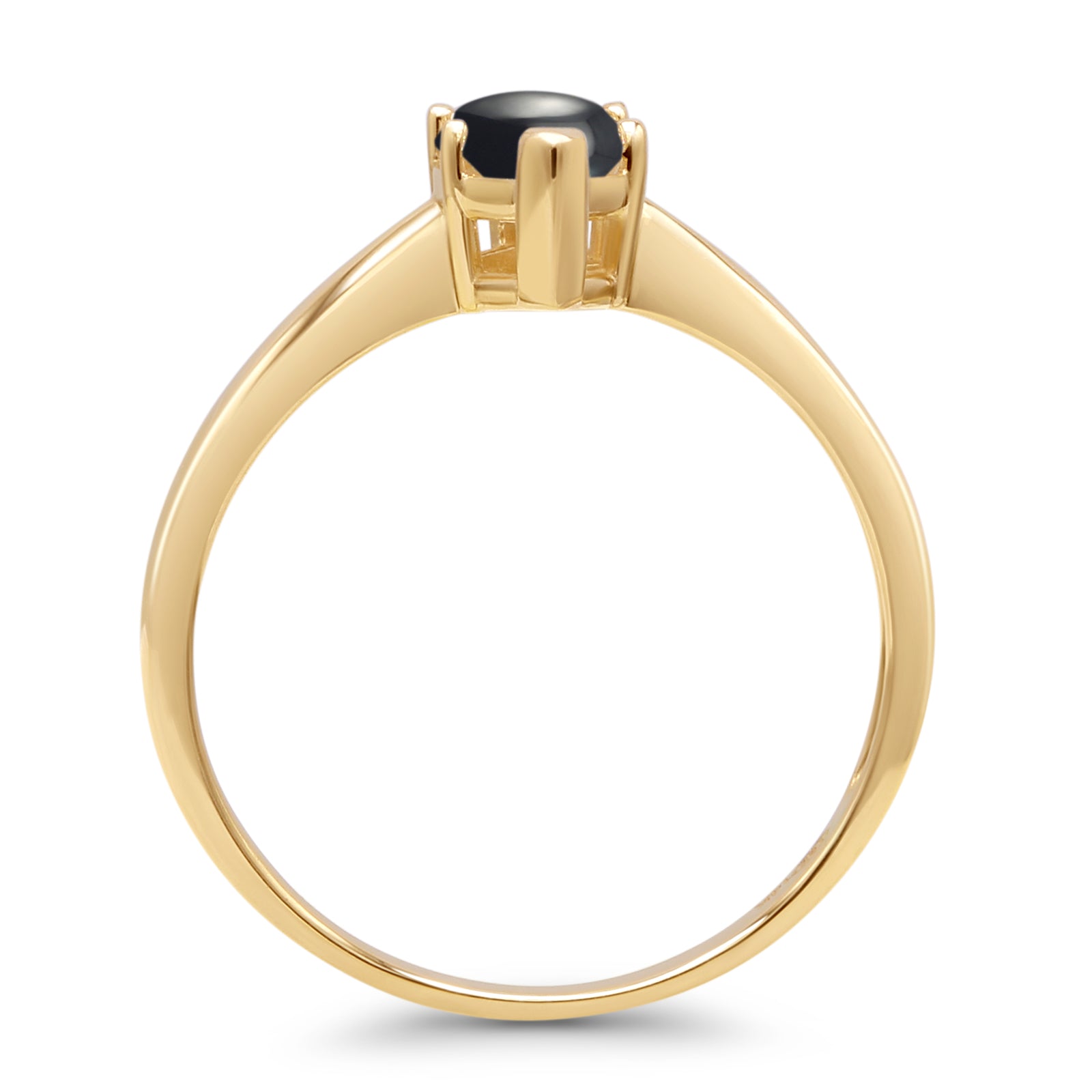 14K Yellow Gold Art Deco Marquise Natural Black Onyx Solitaire Ring for Women - Vintage Inspired Engagement, Wedding, Anniversary Jewelry Gift - Perfect for Evening Parties, Date Nights & Special Occasions