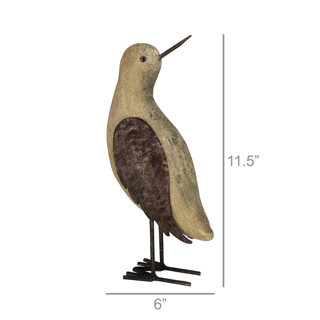 HomArt Corter Bird - Handcrafted Wooden Backward Head Bird Statue for Home Decor & Garden Ornament | Perfect for Indoor & Outdoor Decoration