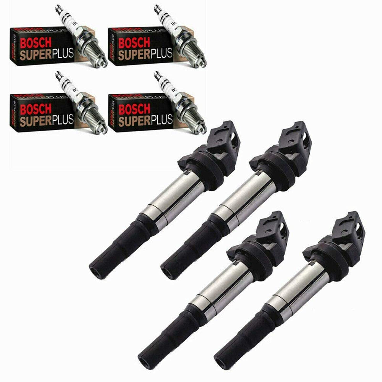 High Performance Ignition Coil Pack & Iridium Spark Plug Set - Compatible with Mini Cooper Countryman/Paceman 1.6L 2.0L 1.5L L4 (2010-2014) - Replaces UF-598 UF598 12137575010 19005293 ZQR8SI302 - Perfect for Engine Performance Upgrade & Maintenance
