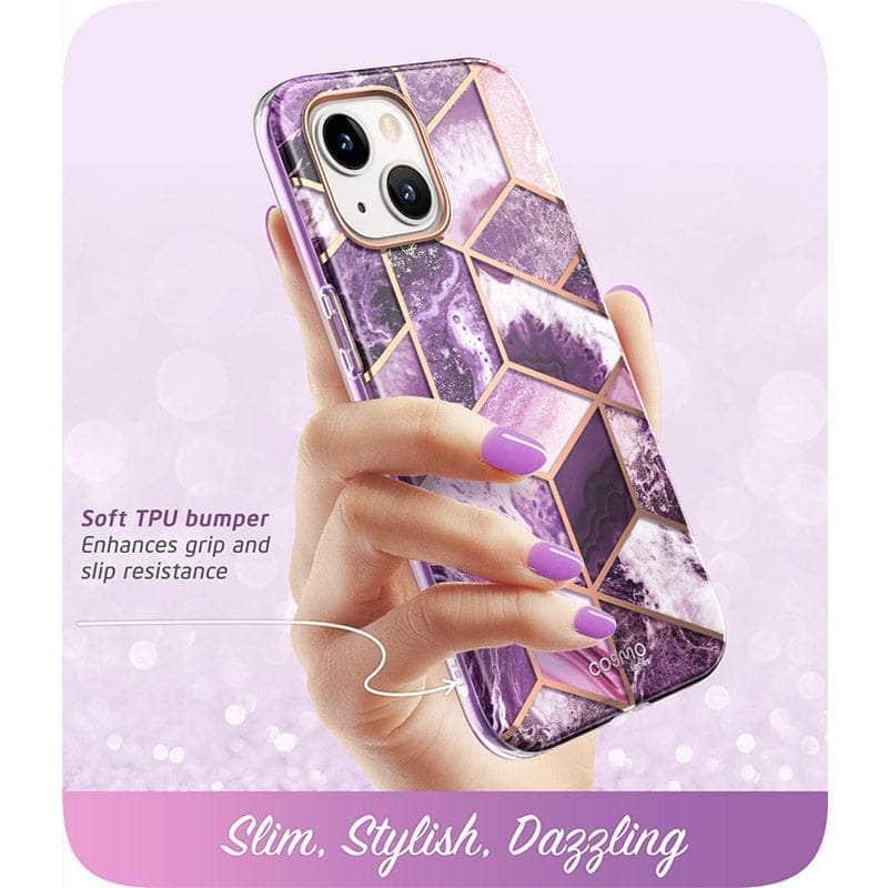 iPhone 13 Case - BLASON Cosmo Glitter Marble Bumper Protective Cover | Shockproof & Scratch Resistant | Perfect for Everyday Use, Travel & Outdoor Activities