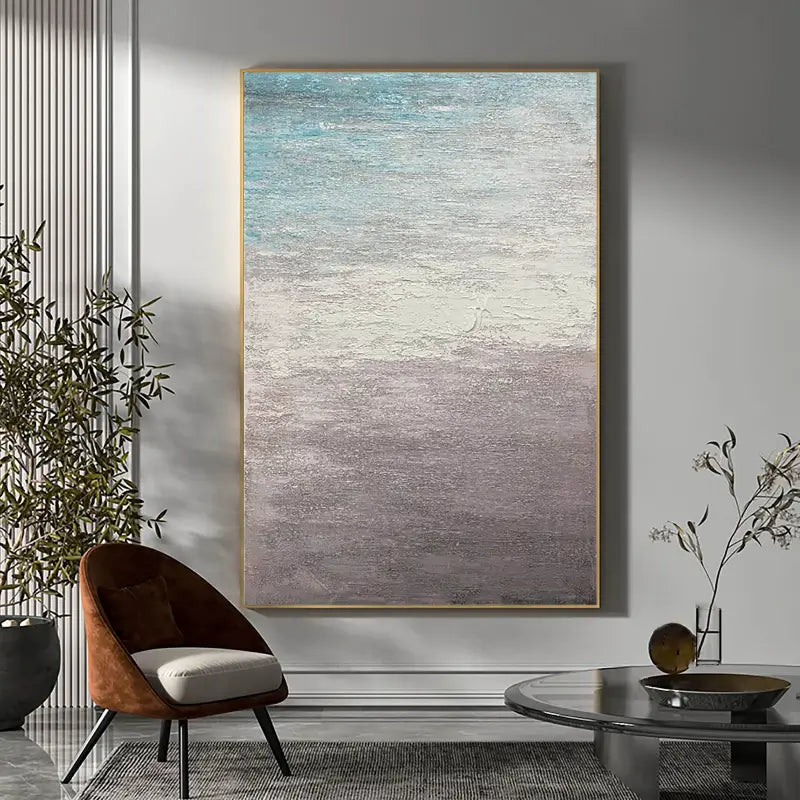 Ocean and Sky Painting #OS 007 - Handmade Canvas Wall Art for Home & Office Decor - Perfect for Living Room, Bedroom or Gift