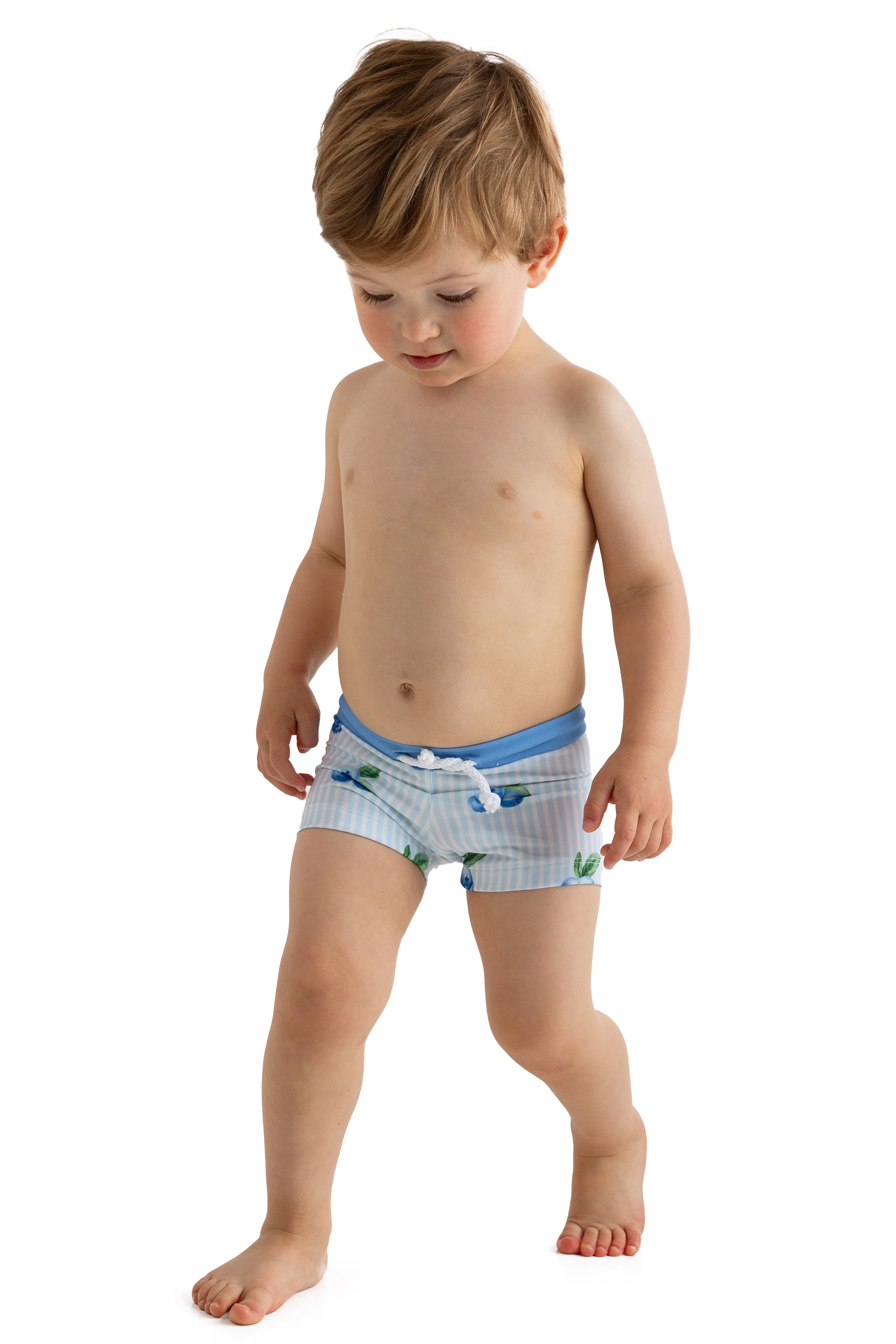 BLUEBERRIES Lycra Swim Shorts for Men - Quick Dry, Stretchable Swim Trunks for Beach, Pool & Water Sports | Comfortable & Stylish Swimwear